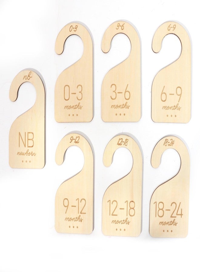 UOAOU Baby Closet Dividers Wooden - Clothes Size Markers for Babies,Organize Babies Closet Hanger,Baby Nursery Closet Dividers,Newborn to 24 Months for Home Nursery Clothes - Image 4